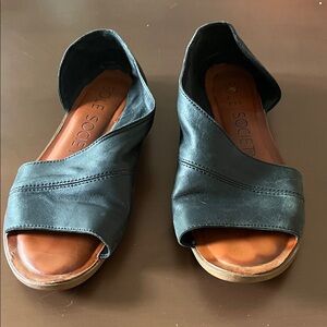 Sole Society Black Open-Toe Sandals